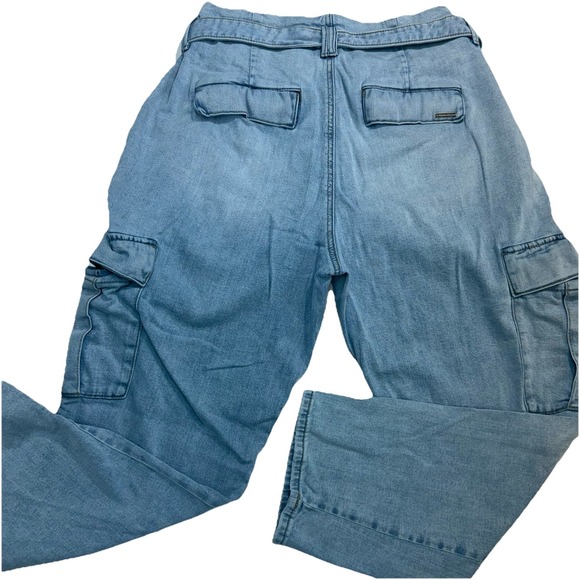 White House Black Market Cargo Jeans Women Size 10 Extra High Rise Tapered Ankle - Picture 11 of 11